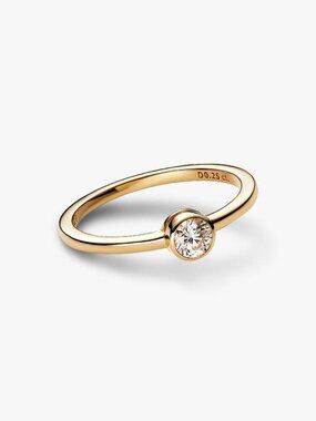Pandora Era Bezel 14k Gold Lab-grown Diamond Ring
